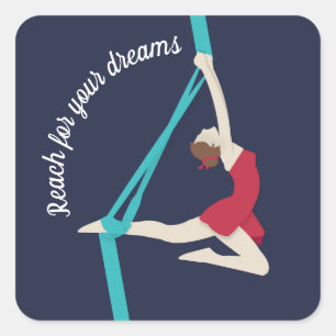Aerial Silks Vierkante Sticker