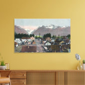 Aerial Summer Uitzicht of the CityValdez, AK Canvas Afdruk (Insitu (Woonkamer))