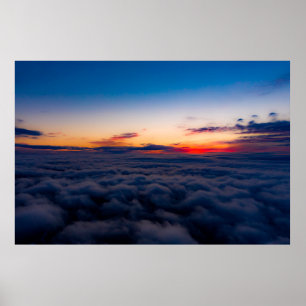 Aerial sunset view over de Blue Ridge Mountains f Poster