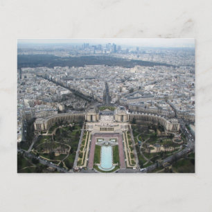 Aerial Uitzicht Paris Briefkaart