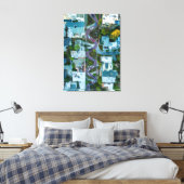 AERIAL UITZICHT VAN LOMBARD STREET, SAN FRANCISCO, CANVAS AFDRUK (Insitu (Slaapkamer))
