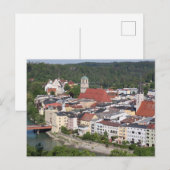 Aerial View of Historic Wasserburg am Inn Briefkaart (Voorkant / Achterkant)