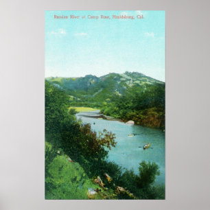 Aerial View of Russian River at Camp Rose Poster