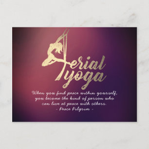 Aerial YOGA Meditation Pilates Fitness Instructor Briefkaart