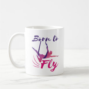 Aerial Yoga Silks Born to Fly Koffiemok