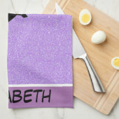 Aerialist Paars Glitter Theedoek (Quarter Fold)