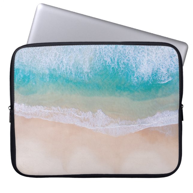 AERIËLE FOTO VAN HET WATERLICHAAM LAPTOP SLEEVE (Voorkant)