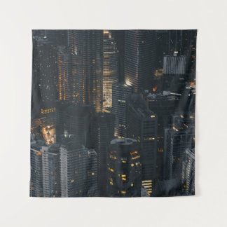 AERIËLE FOTOGRAFIE VAN GEBOUWEN WANDKLEED