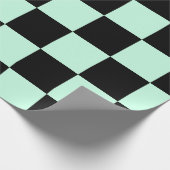 Aero Blue en Black Checkered Pattern Cadeaupapier (Hoek)