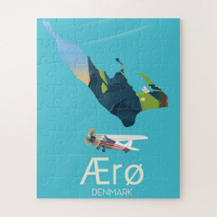 Ærø, Denemarken Reisposter kaart Legpuzzel