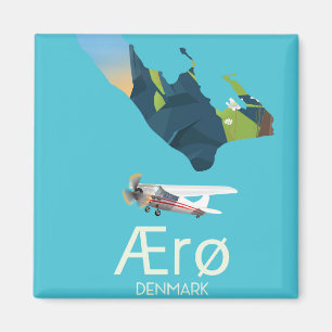 Ærø, Denemarken Reisposter kaart Magneet