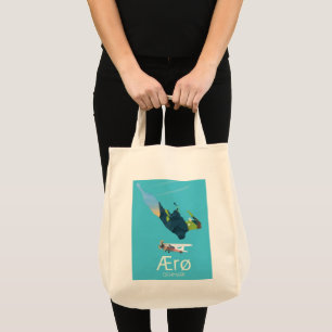 Ærø, Denemarken Reisposter kaart Tote Bag
