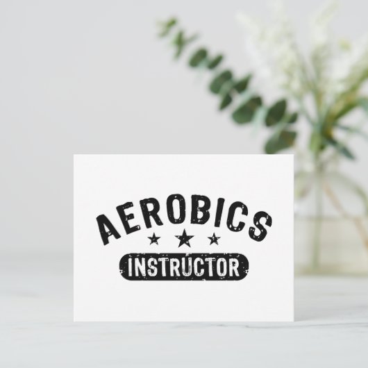 Aerobics Instrucor Briefkaart (Staand voorkant)