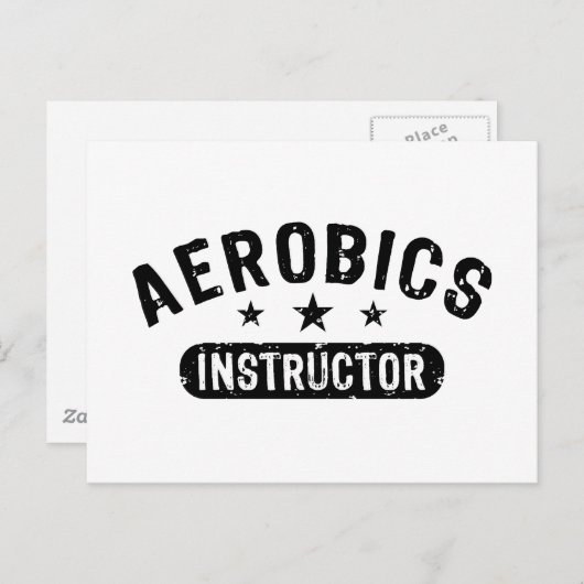 Aerobics Instrucor Briefkaart (Voorkant / Achterkant)