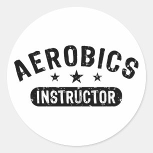 Aerobics Instrucor Ronde Sticker