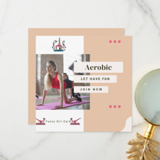 Aerobics Sister Saying Funny Gymnastics Gift Bedankkaart