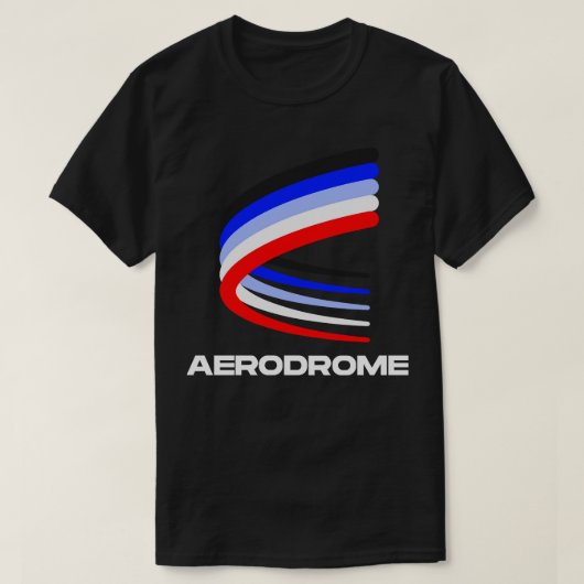 Aerodrome witte letters t-shirt (Design voorkant)