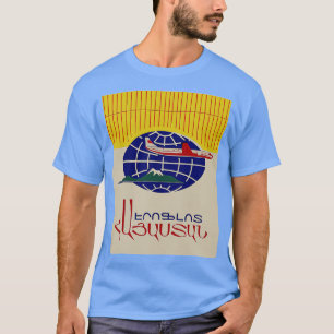 Aeroflot Ad met Ararat in het Armeens T-shirt