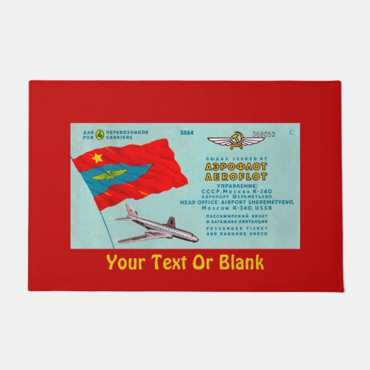 Aeroflot Passenger Ticket Deurmat (Voorkant)