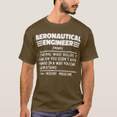 Aeronautical Engineer Noun Definition Funny Worker T-shirt (Voorkant)