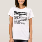 Aeronautical Engineer Noun Definition Funny Worker T-shirt (Voorkant)