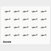 Aeronca L-16 Grasshopper Ronde Sticker (Vel)