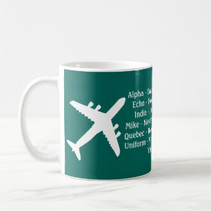 Aéronef Spotter Alphabet Phonétique Mug de l'aviat