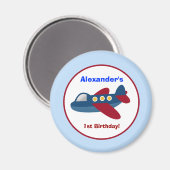 Aéronef Transport Rond Faveur Personnalisée Aimant (Recto/Verso)