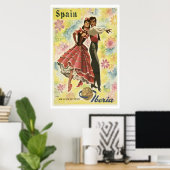Aéroport Iberia d'Espagne Posters Vintage voyage (Bureau à domicile)
