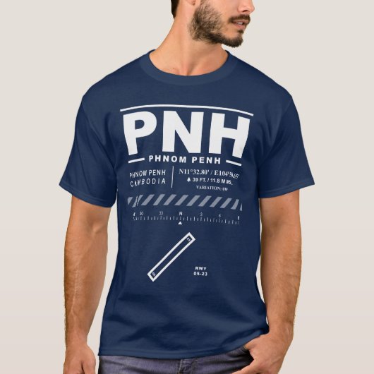 Aéroport international de Phnom Penh T-Shirt PNH (Devant)