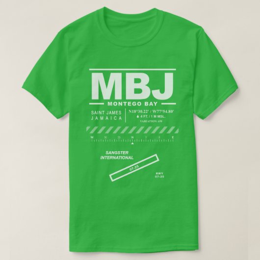 Aéroport international de Sangster MBJ T-Shirt (Design devant)
