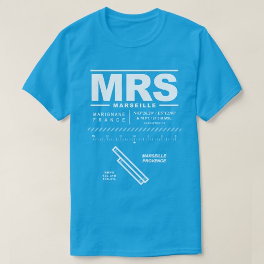 Aéroport Marseille Provence MRS T-Shirt (Design devant)