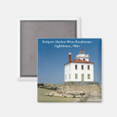 Aéroport West Breakwater Lighthouse Magnet (Recto/Verso)