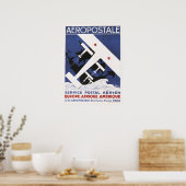 AEROPOSTALE Postal Old Airplane Poster Art Deco (Keuken)