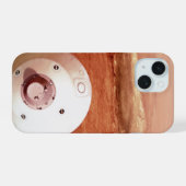 Aeroshell met doorzettingsvermogen Rover daalt naa iPhone 15 Hoesje (Achterkant horizontaal)