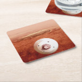 Aeroshell met doorzettingsvermogen Rover daalt naa Vierkante Kartonnen Onderzetter (Schuin)