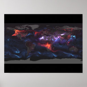 Aerosol Earth Black Carbon, stofdeeltjes, cycloone Poster