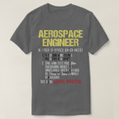Aerospace Engineer Aeronautical Engineering Aircra T-shirt (Design voorkant)