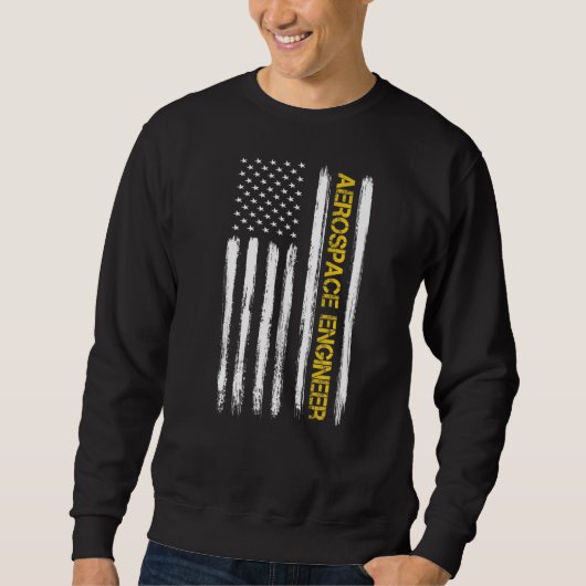 Aerospace Engineer American Flag Engineering Gradu Trui (Voorkant)