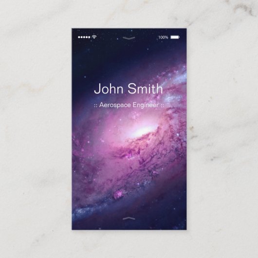 Aerospace Engineer - flatUI stijl Visitekaartje (Voorkant)
