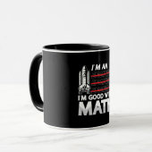 Aerospace Engineer Ik ben een ik ben goed met Wisk Mok (Voorkant links)