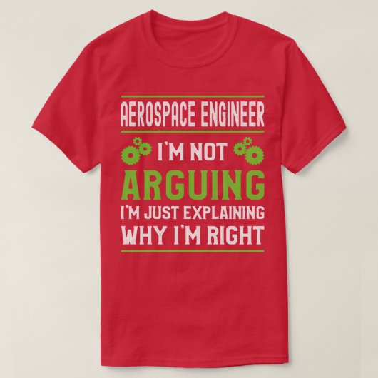 Aerospace Engineer T-shirt (Design voorkant)