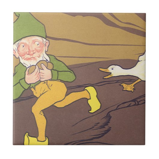  Aesop Fable Goose die de Golden Egg uitstrooide Tegeltje (Voorkant)