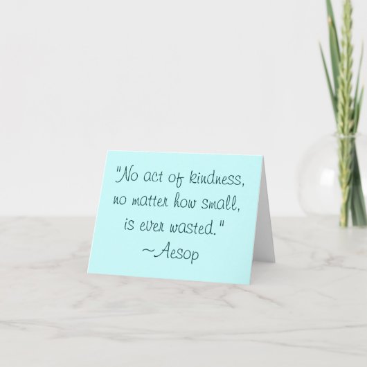 Aesop Kindness Quote Notecard Kaart (Voorkant)