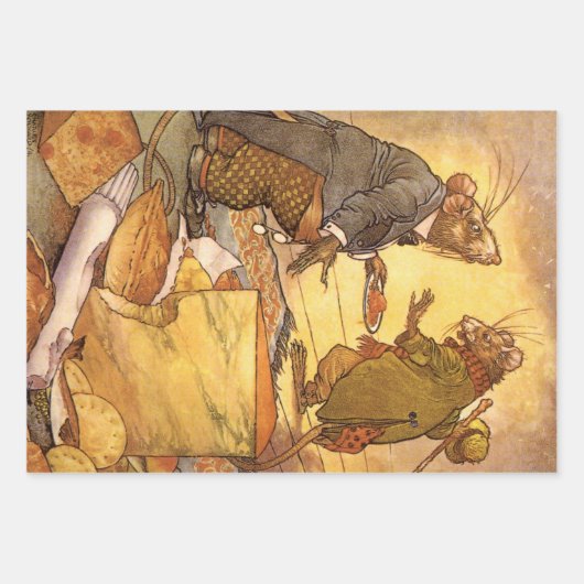  Aesop's Fable, Country Mouse, City Mouse Inpakpapier Vel (Voorkant 3)