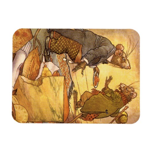 Aesop's Fable, Country Mouse, City Mouse Magneet (Horizontaal)