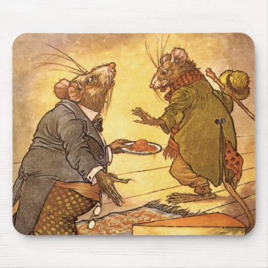  Aesop's Fable, Country Mouse, City Mouse Muismat (Voorkant)