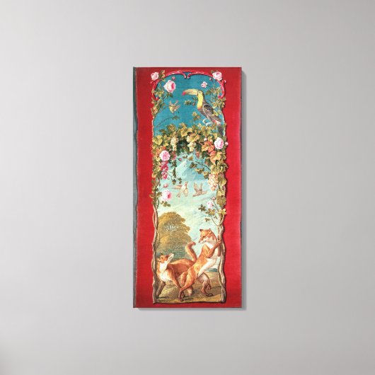 Aesop's fable The Fox and the Grapes Canvas Afdruk (Voorkant)