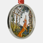Aesop's fables, fox en druiven metalen ornament (Rechts)