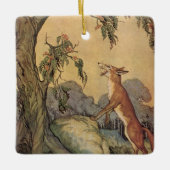 Aesop's Fables, Fox, Rooster en de Dog Keramisch Ornament (Voorkant)